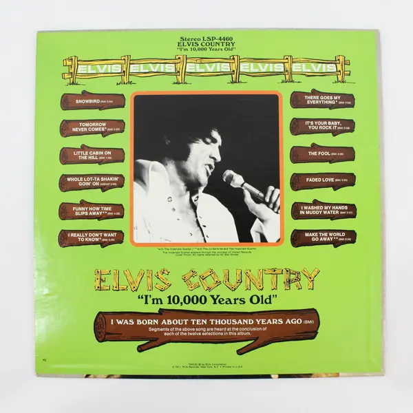 Elvis Presley Elvis Country (I'm 10,000 Years Old) 12" Vinyl LP