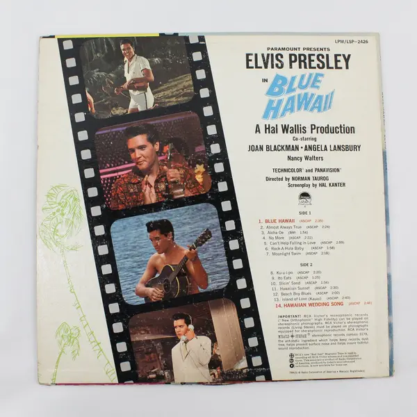 Elvis Presley Blue Hawaii LP LSP-2426 RCA Victor 12" Vinyl Record