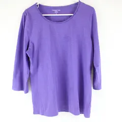 Coldwater Creek Purple 3/4 Sleeve 100% Cotton Women's Top L/14