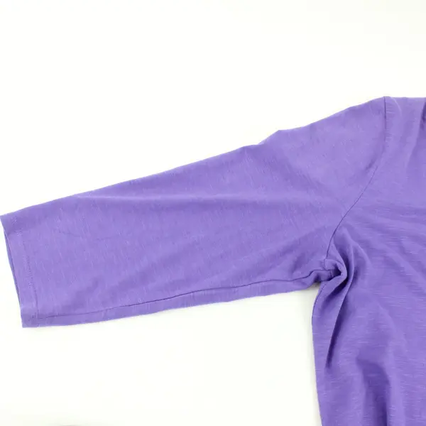 Coldwater Creek Purple 3/4 Sleeve 100% Cotton Women's Top L/14