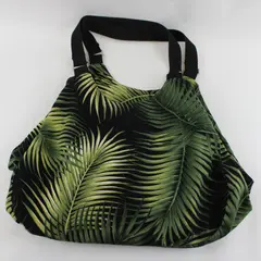 Tropical Palm Leaf Print Slouchy Shoulder Bag Purse