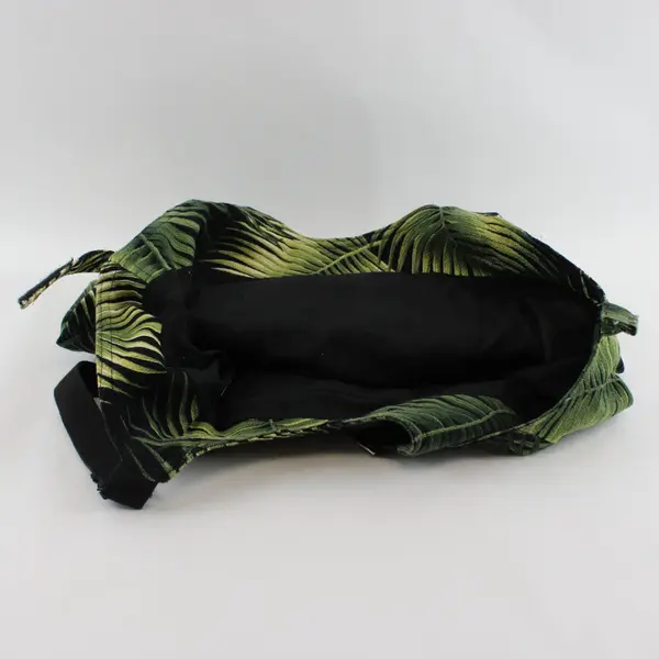 Tropical Palm Leaf Print Slouchy Shoulder Bag Purse