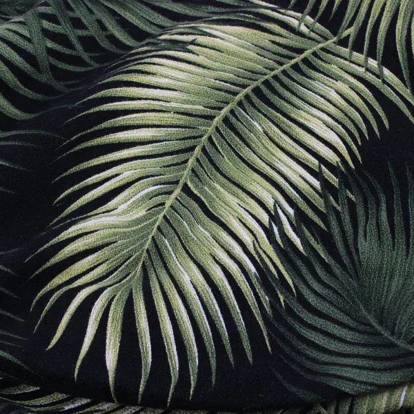 Tropical Palm Leaf Print Slouchy Shoulder Bag Purse