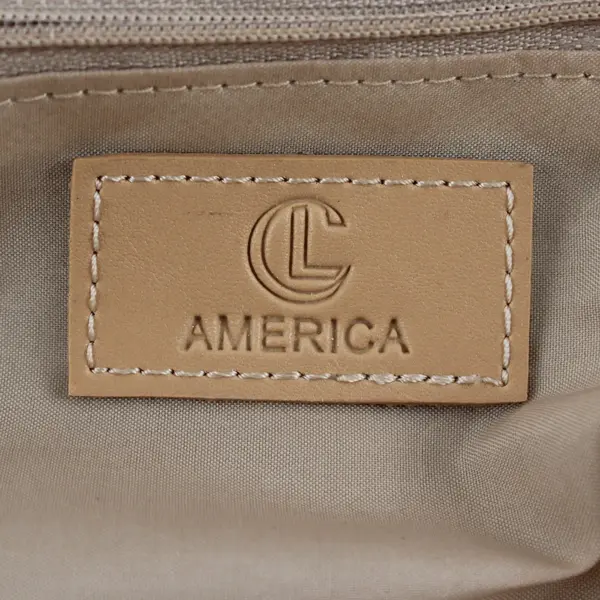 CL America Black Beige Butterfly Textile Shoulder Bag Faux Leather Accents