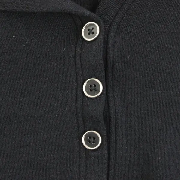 Karen Scott Petites Black 3/4 Sleeve Top Shirt PM