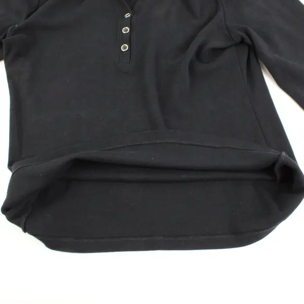 Karen Scott Petites Black 3/4 Sleeve Top Shirt PM