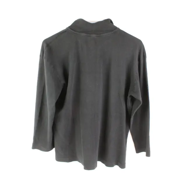 MAR TEE NI Women's Black Collared Long Sleeve Shirt Sz M