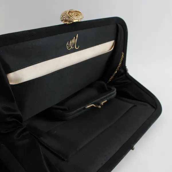 Vintage Morris Moskowitz Black Clutch and Coin Purse