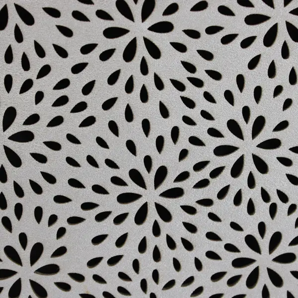 Silver Faux Leather Cutwork Clutch Purse