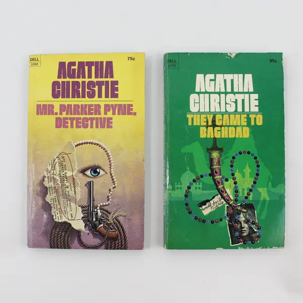 Lot of 5 Vintage 1974 Agatha Christie Murder Mystery Novels Paperback Good