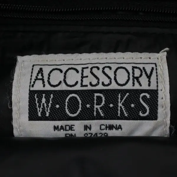 Vintage Accessory Works Quilted Black Vinyl Tote Bag 18"