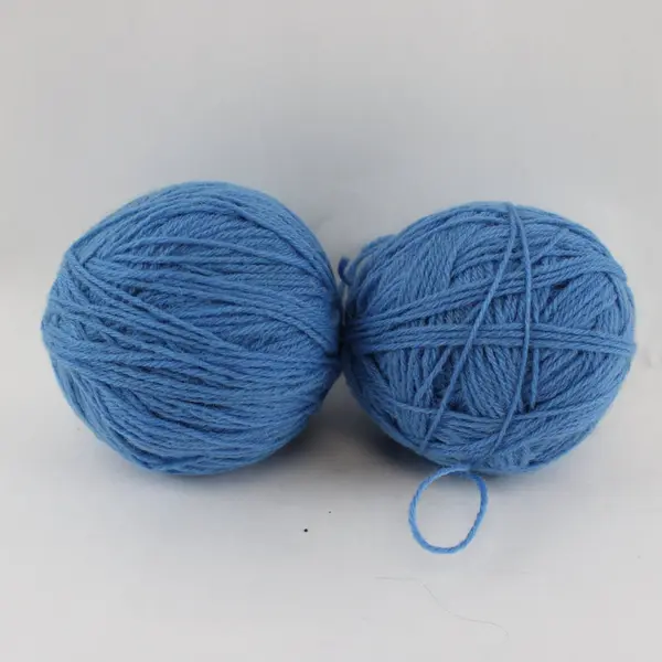 Lot of 4 Blue Yarn Pieces Skein Ball Bundle Knitting Crochet Craft