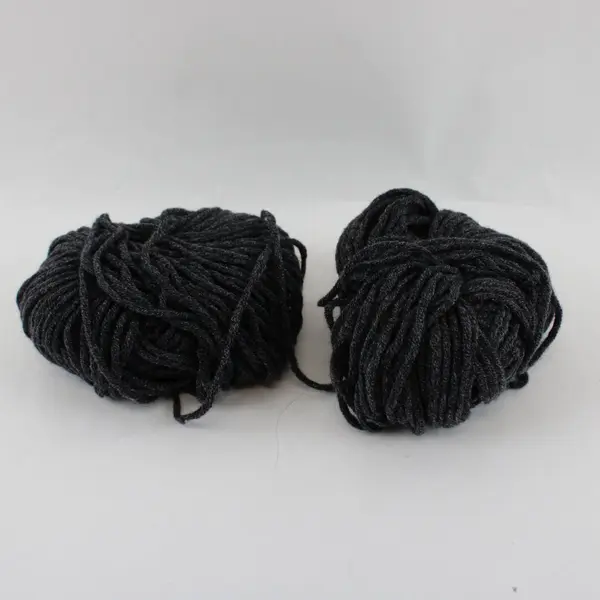 Lot of 5 Yarn Balls Purple Pale Pink Charcoal Gray Black Knitting Crochet