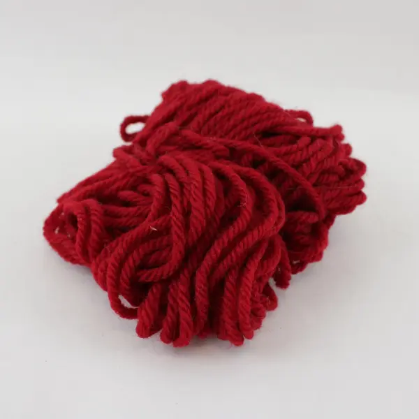 Lot of 4 Used Yarn Pieces for Knitting Crochet Crafting Red Green Peach