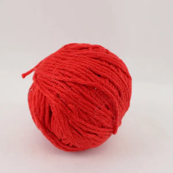 Lot of 4 Used Yarn Pieces for Knitting Crochet Crafting Red Green Peach