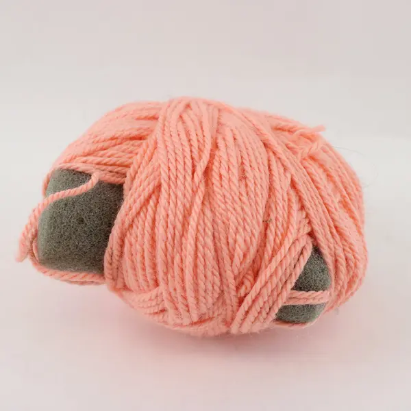 Lot of 4 Used Yarn Pieces for Knitting Crochet Crafting Red Green Peach