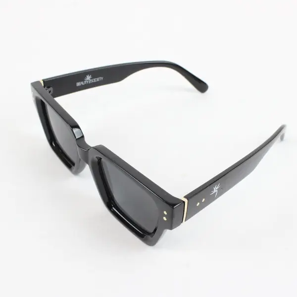 Beauty Society Women's Black Frame Sunglasses w/ Black Bag Case