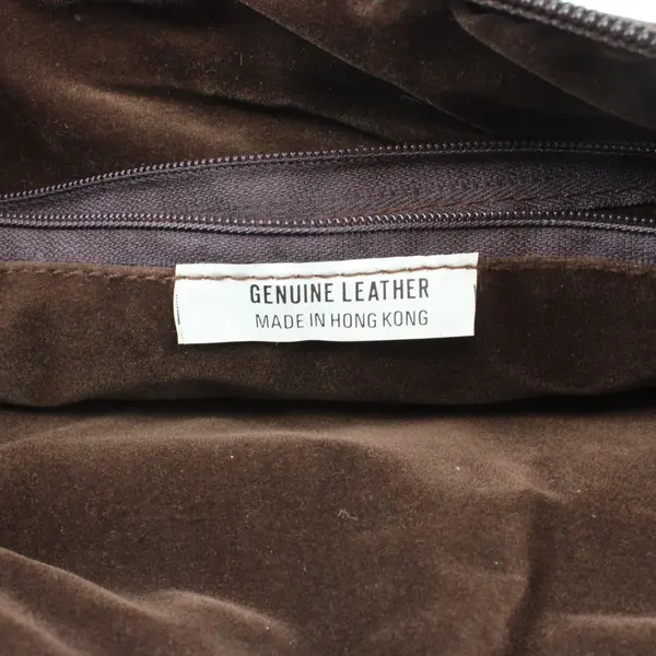 Vintage Brown Suede Leather Accent Clutch Bag Unbranded