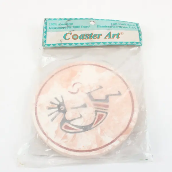 Coaster Art Vintage Southwestern Kokopelli Round Sandstone Coaster
