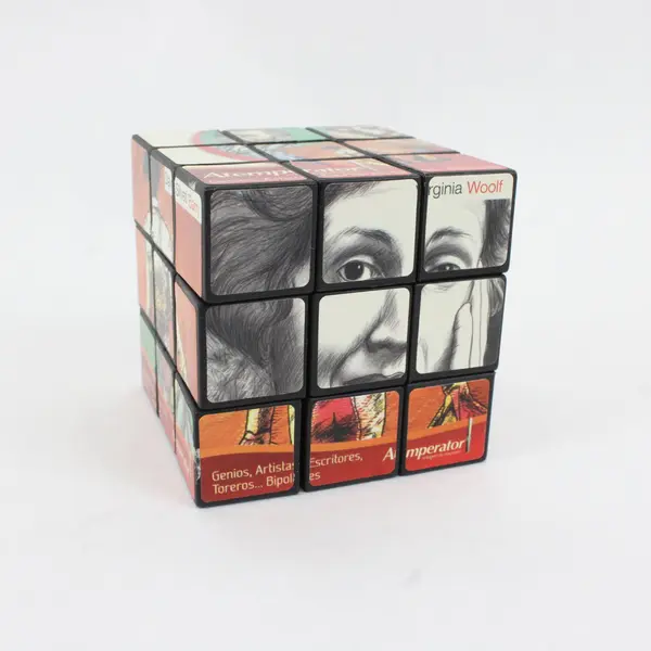 Atemperator 3x3 Photo Puzzle Cube Literary Historical Figures Used