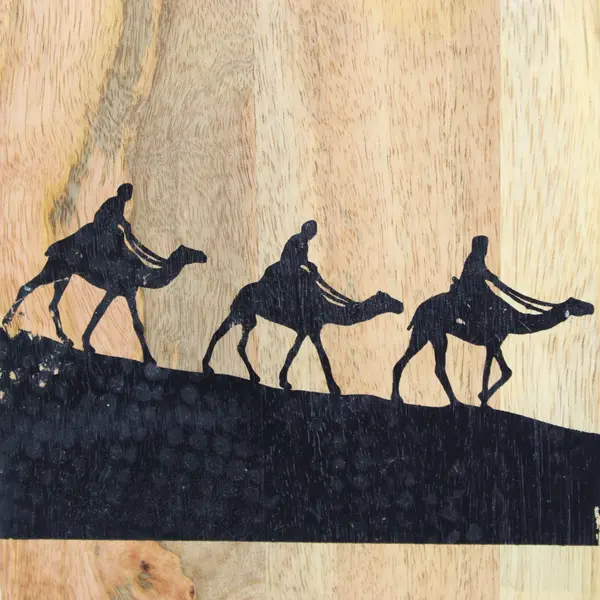 Wooden Three Wise Men Shadow Wall Plaque Nativity Religious Decor