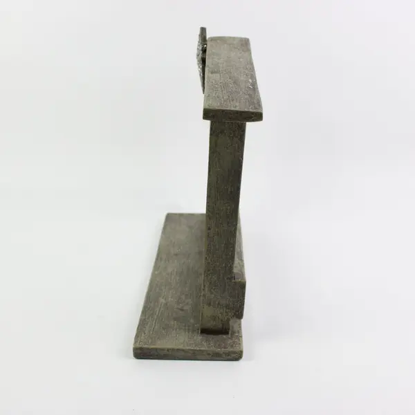 Gray Washed Wooden Nativity Stable Rustic Silver Star Holiday Decor