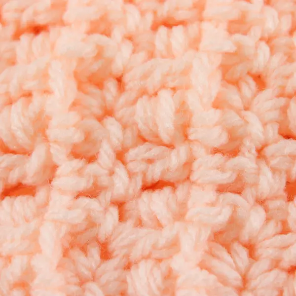 Handmade Peachy Pink Throw Blanket Waffle Stitch Ruffled Border Unbranded