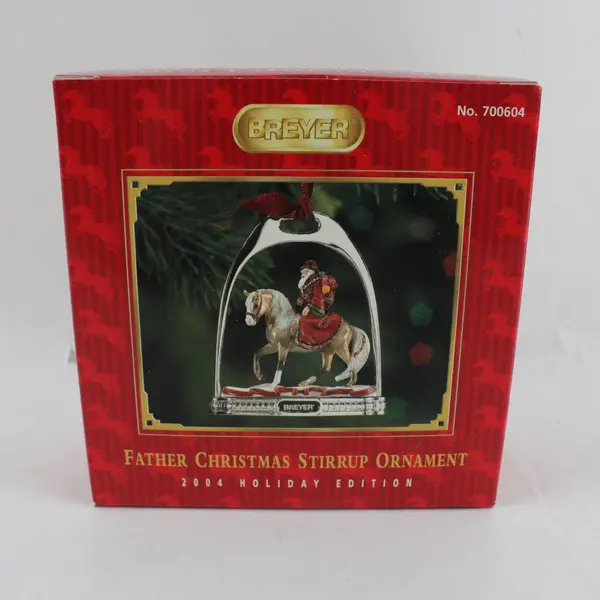Breyer 2004 Father Christmas Stirrup Ornament Holiday Edition Mint In Box