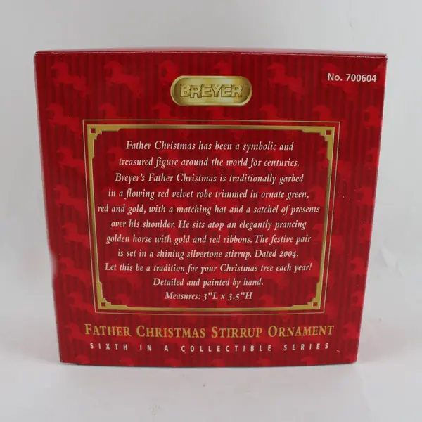 Breyer 2004 Father Christmas Stirrup Ornament Holiday Edition Mint In Box