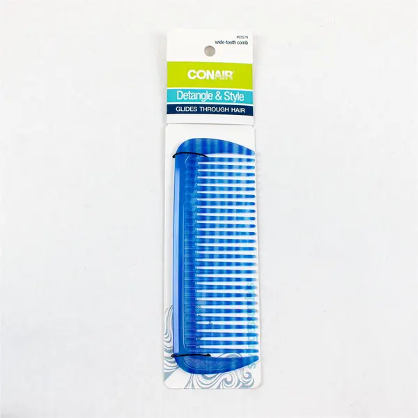 Conair Detangle & Style Blue Wide Tooth Comb