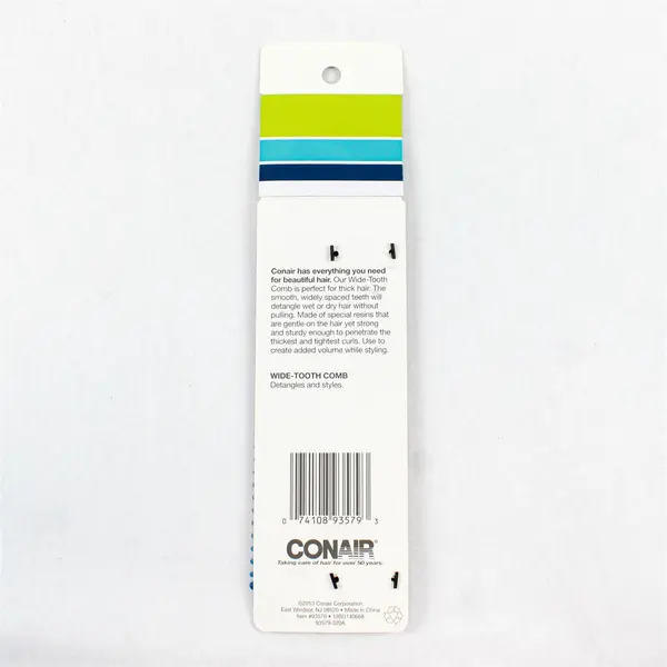 Conair Detangle & Style Blue Wide Tooth Comb