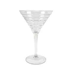 Anchor Hocking Celebrate Pattern Clear Glass Martini 9 Oz Cocktail Glass 7.25"