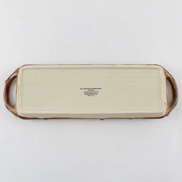 Vintage St Nicholas Square Heartland Relish Candy Tray Rustic Christmas