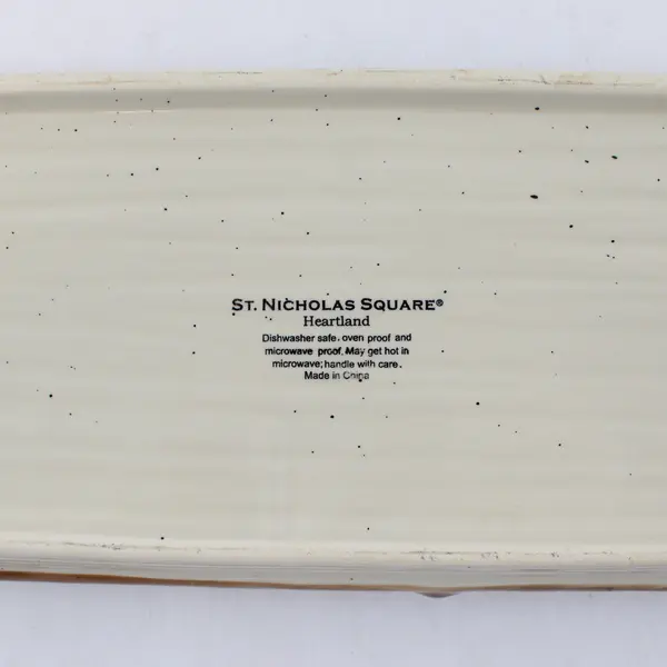 Vintage St Nicholas Square Heartland Relish Candy Tray Rustic Christmas