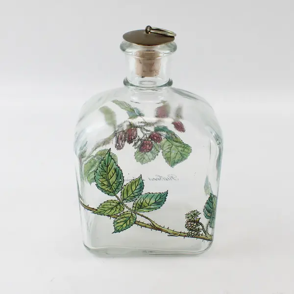 Vintage Holmegaard Denmark Michael Bang Raspberry Glass Decanter w/ Stopper