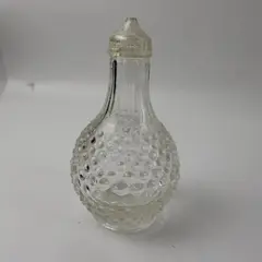 30s Vintage Anchor Hocking "Hobnail" Clear Glass Decanter