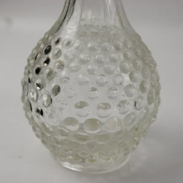 30s Vintage Anchor Hocking "Hobnail" Clear Glass Decanter