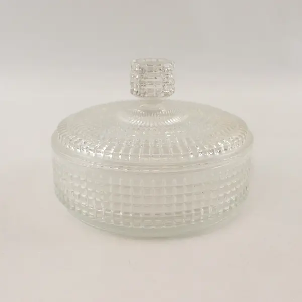 Vintage Avon Diamond-Cut Crystal Glass Trinket Dish