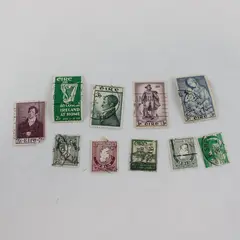 Lot Of 9 Ireland Stamps 1920s-1950s Used