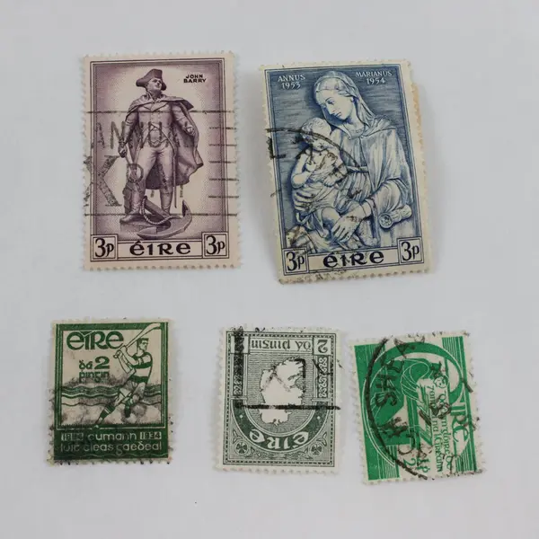 Lot Of 9 Ireland Stamps 1920s-1950s Used
