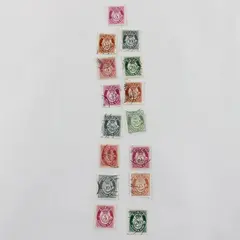 Lot Of 15 Norway Posthorn 5/10/15/20 Ore Stamps Used 
