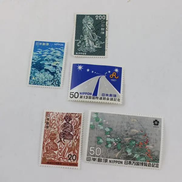 Lot Of 10 Japan Commemorative Stamps 1960s-1970s Used