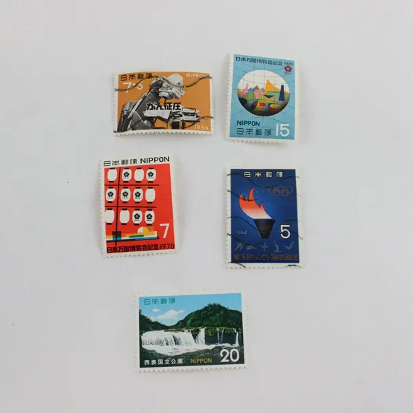 Lot Of 10 Japan Commemorative Stamps 1960s-1970s Used