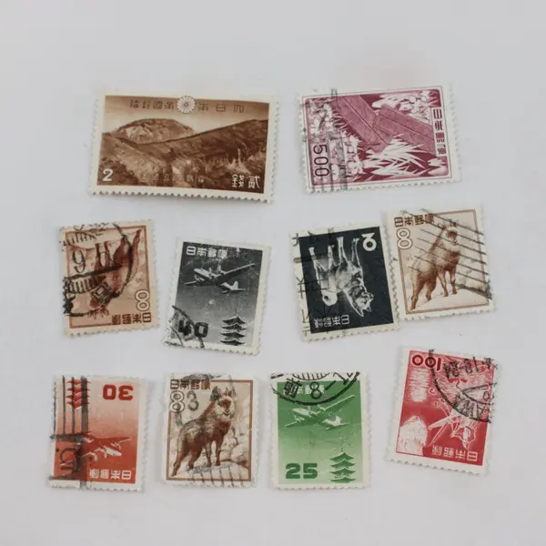 Lot Of 10 Japan Stamps 1940s-1950s Used