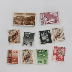 Lot Of 10 Japan Stamps 1940s-1950s Used