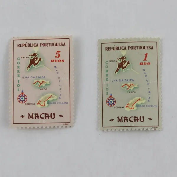 Lot Of 4 Macau Stamps 1950s Mint Lightly Hinged 