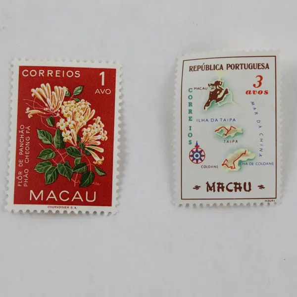 Lot Of 4 Macau Stamps 1950s Mint Lightly Hinged 