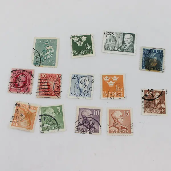 Lot of 39 Used Sweden Stamps 1890s-1970s Cancelled Mixed