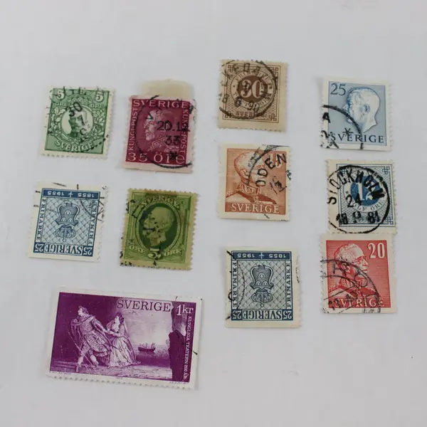 Lot of 39 Used Sweden Stamps 1890s-1970s Cancelled Mixed