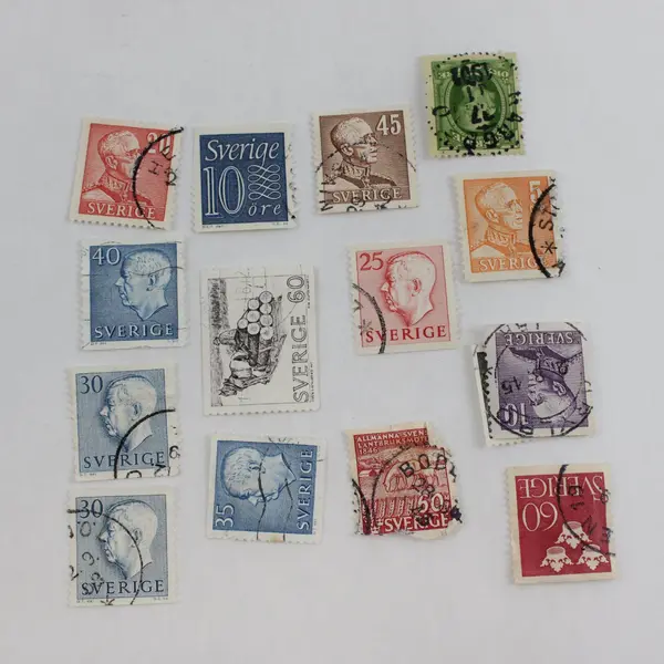 Lot of 39 Used Sweden Stamps 1890s-1970s Cancelled Mixed